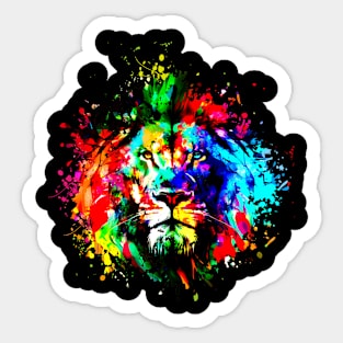 lion watercolor Sticker